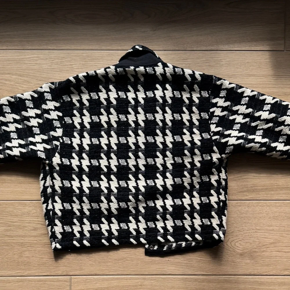 Sandro Monochrome Houndstooth Blazer - Picture 3 of 6